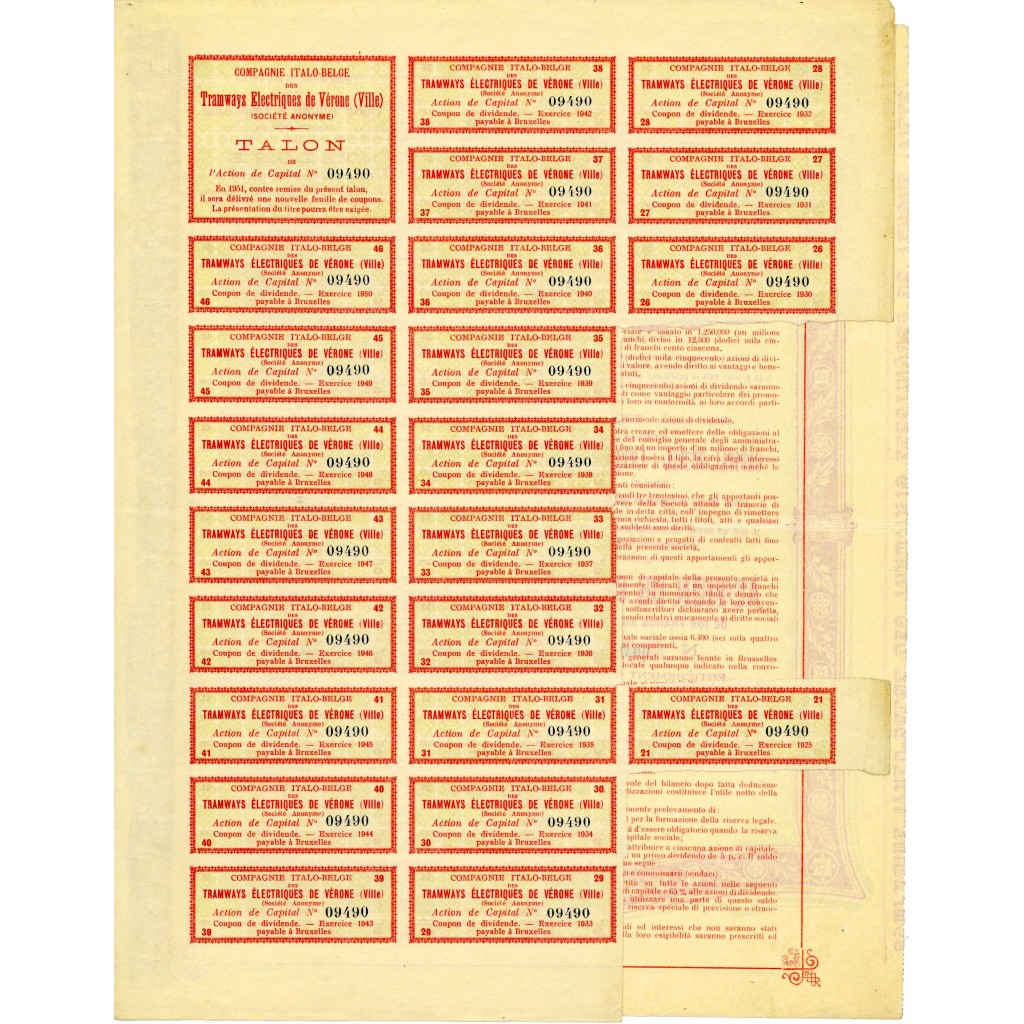 1905 - COMPAGNIE ITALO-BELGE TRAMWAYS...