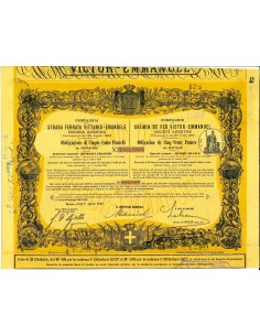 1907 - STRADA FERRATA VITTORIO - EMANUELE 5 OBBLIGAZIONI...