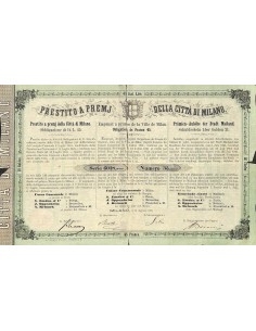 PRESTITO A PREMJ CITTA' DI MILANO - 1 OBB. 1865