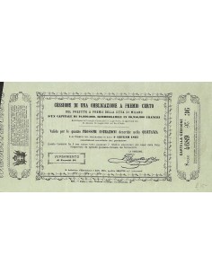 PRESTITO A PREMII CITTA' DI MILANO - CESSIONE 1 OBBLIG. 1861