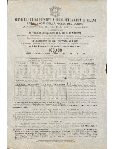 NUOVO E ULTIMO PRESTITO A PREMI CITTA' DI MILANO - VOLANTINO 1866