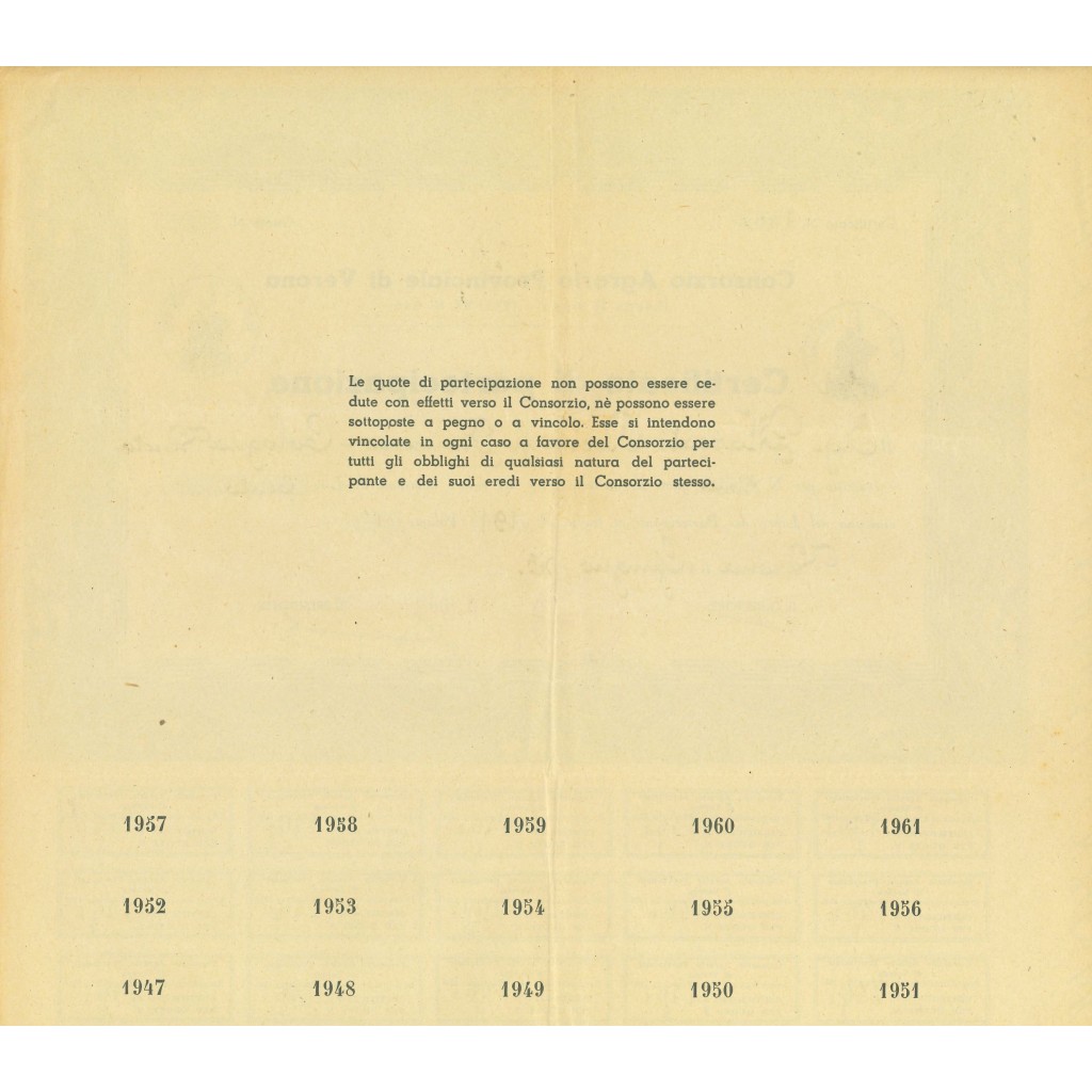 1945 - CONSORZIO AGRARIO PROVINCIALE DI VERONA...