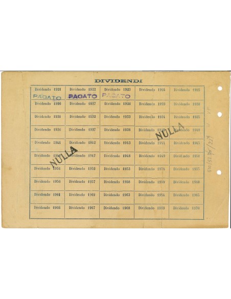 1921 - SOC. ANON. COOPERATIVA AGRICOLA DI CONSUMO "UNIONE - FEDE - LAVORO " BERNEZZO