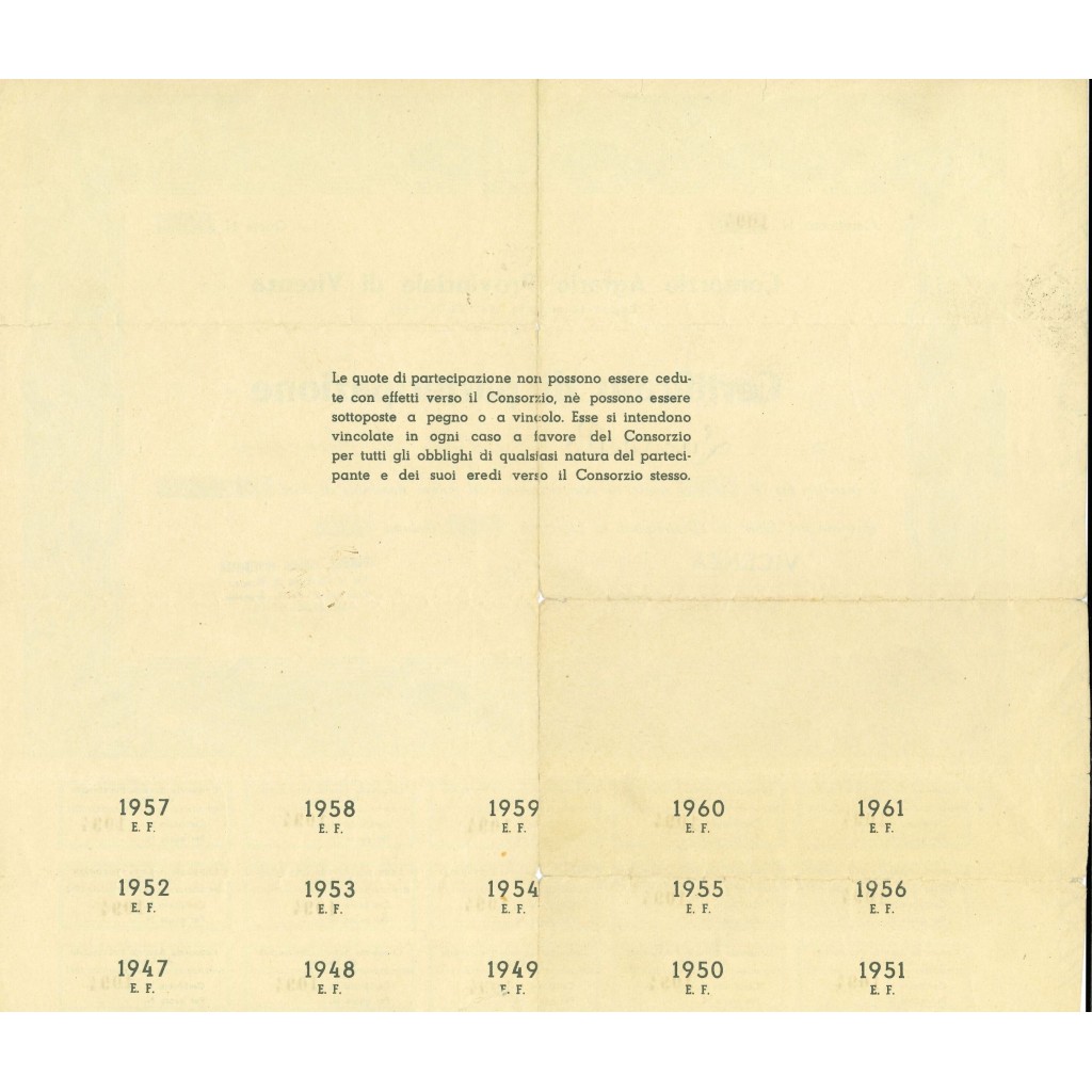 1945 - CONSORZIO AGRARIO PROVINCIALE DI VICENZA