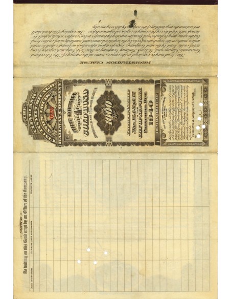 1890 - THE CLEVELAND CINCINNATI CHICAGO AND ST. LOUIS RAILWAY COMPANY $ 1.000