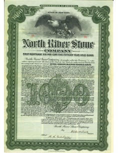 1910 - NORTH RIVERS STONE COMPANY - BOND $ 1.000 DOLLARI