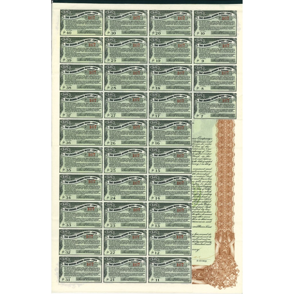 1905 - THE SIERRA NEVADA WATER AND POWER...