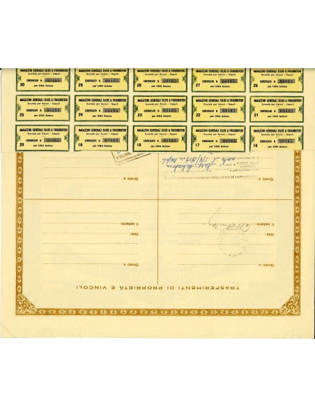 1953 - MAGAZZINI GENERALI SILOS & FRIGORIFERI 1 AZIONE - NAPOLI