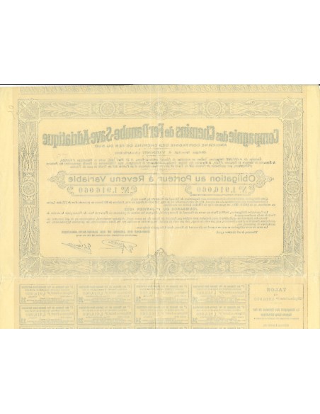1923 - CHEMINS DE FER DANUBE-SAVE-ADRIATIQUE COMP. DES
