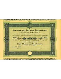 1899 - IMPRESE ELETTRICHE ALIMONDA BURGO E C. SOC. PER