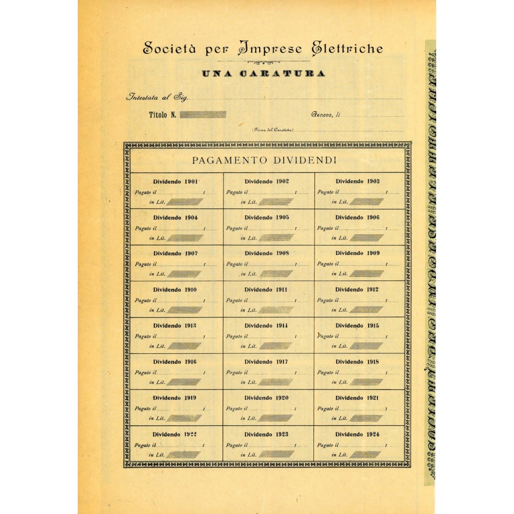 1899 - IMPRESE ELETTRICHE ALIMONDA BURGO E C....