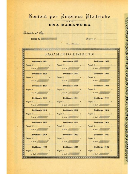1899 - IMPRESE ELETTRICHE ALIMONDA BURGO E C. SOC. PER