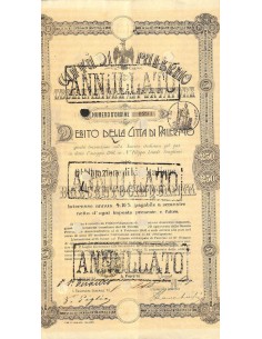 CITTA' DI PALERMO 1 OBBLIGAZIONE AL PORTATORE 1902