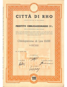 CITTA' DI RHO - UNA OBBLIGAZIONE 5% - 1953