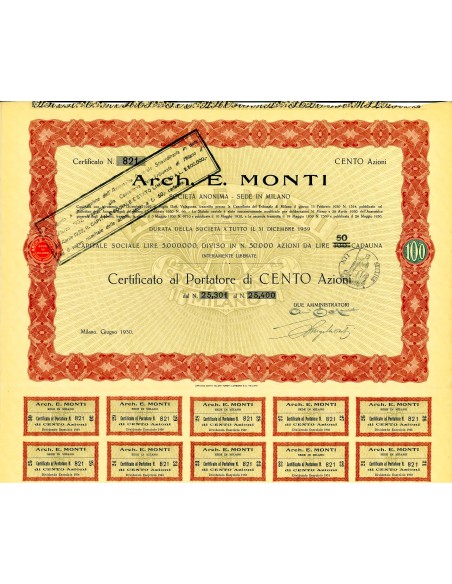 1930 - ARCH. E . MONTI PRODUZIONE ARREDI LIBERTY - MILANO