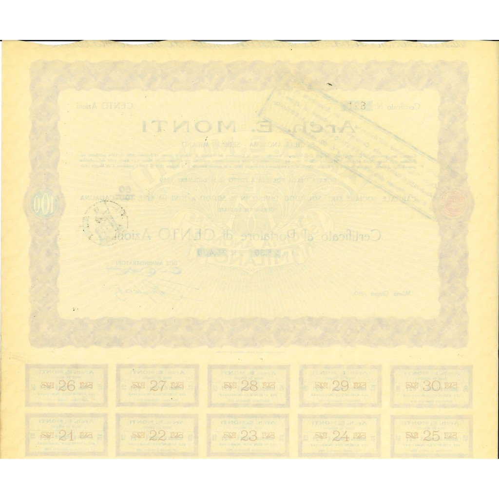 1930 - ARCH. E . MONTI PRODUZIONE ARREDI...