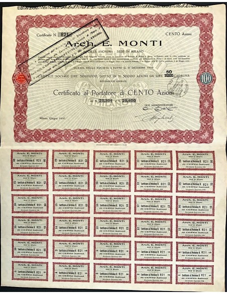 1930 - ARCH. E . MONTI PRODUZIONE ARREDI LIBERTY - MILANO