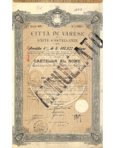 CITTA' DI VARESE ED UNITE CASTELLANZE 1 CARTELLA VARESE 1920