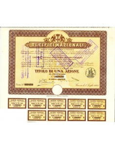 1909 - OLEIFICI NAZIONALI - 1 AZIONE - GENOVA