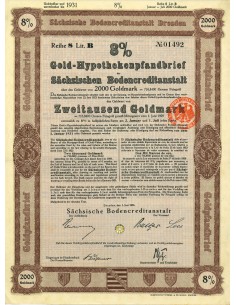 1924 - GERMAN BOND GOLD-HYPOTHEKENPFANDBRIEF
