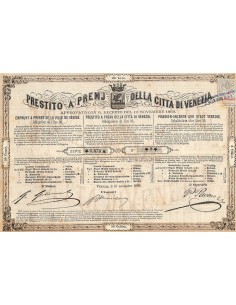 PRESTITO A PREMJ CITTA' DI VENEZIA - 1 OBBLIGAZIONE 1869