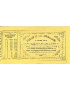 PRESTITO A PREMI DI VENEZIA - CESSIONE DI 1 OBBLIGAZIONE 1869