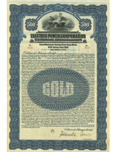 1925 - ELECTRIC POWER CORPORATION BOND 500$