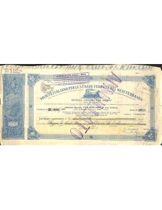 SOC. ITALIANA PER LE STRADE FERRARE DEL MEDITERRANEO 50 AZIONI 1948