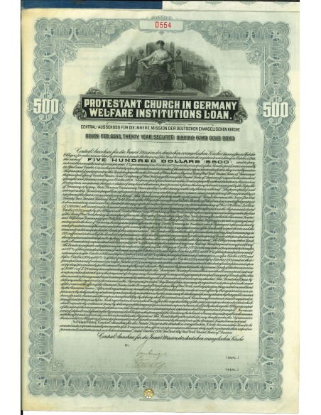 1926 - PROTESTANT CHURCH IN GERMANY WELFARE INSTITUTIONS