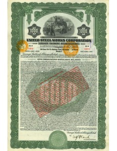 1926 - UNITED STEEL WORKS CORPORATION 6 1/2%  BOND $1.000...
