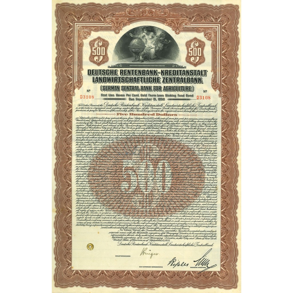 1950 - DEUTSCHE RENTENBANK-KREDITANSTALT...