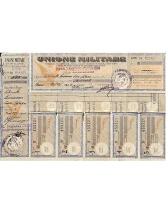 UNIONE MILITARE - BUONO NOMINATIVO LIRE 600 - 1942