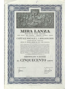 MIRA LANZA - 500 AZIONI VENEZIA 1924