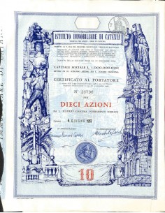ISTITUTO IMMOBILIARE DI CATANIA - 10 AZIONI 1957