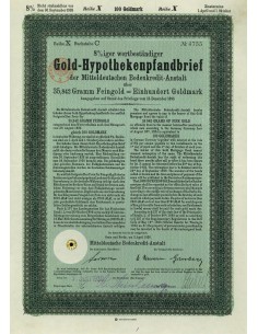 1924 - GERMAN BOND GOLD-HYPOTHEKENPFANDBRIEF 8% 35,842...