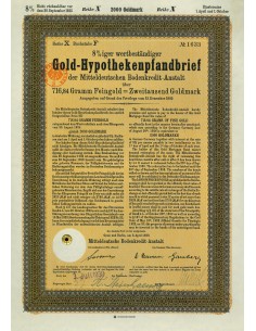 1924 - GERMAN BOND GOLD-HYPOTHEKENPFANDBRIEF 8% 716,84...