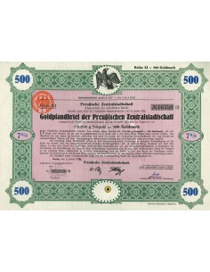 1924 - GERMAN BOND PREUBISCHEN ZENTRALSTADISCHAFT 7%...
