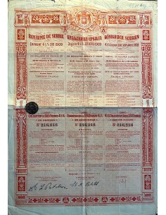 1909 - ROYAUME DE SERBIA 4 1/2% OR (ORO)