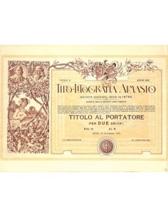 TIPO-LITOGRAFIA ALMASIO - 2 AZIONI - INTRA 1925