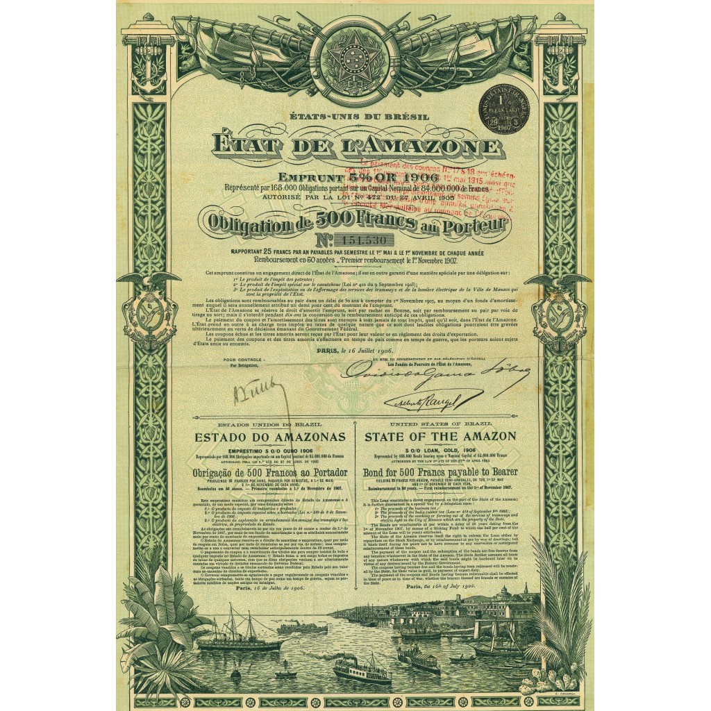 1906 - ETAT DE L'AMAZONE