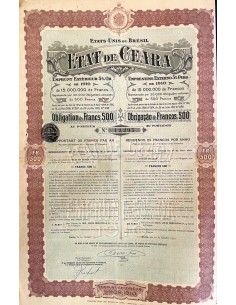 1910 - ETAT DE CEARA OBLIGATION DE FRANCS