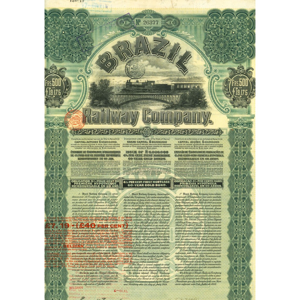 1909 - BRAZIL RAILWAY COMPANY