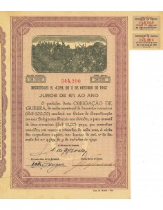 1942 - JUROS DE % AO ANO OBRIGACAO DE GUERRA