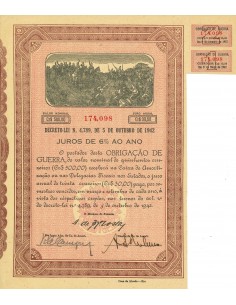 1942 - JUROS DE 6% AO ANO OBRIGACAO DE GUERRA