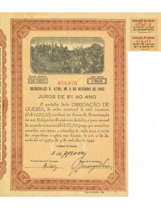 1942 - JUROS DE 6% AO ANO OBRIGACAO DE GUERRA