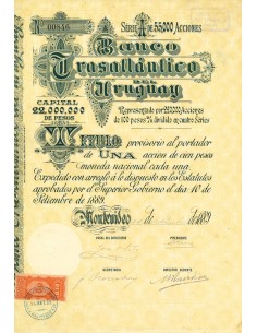 1889 - BANCO TRASATLANTICO DEL URUGUAY