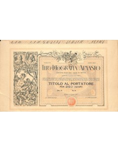TIPO-LITOGRAFIA ALMASIO - 10 AZIONI - INTRA 1907