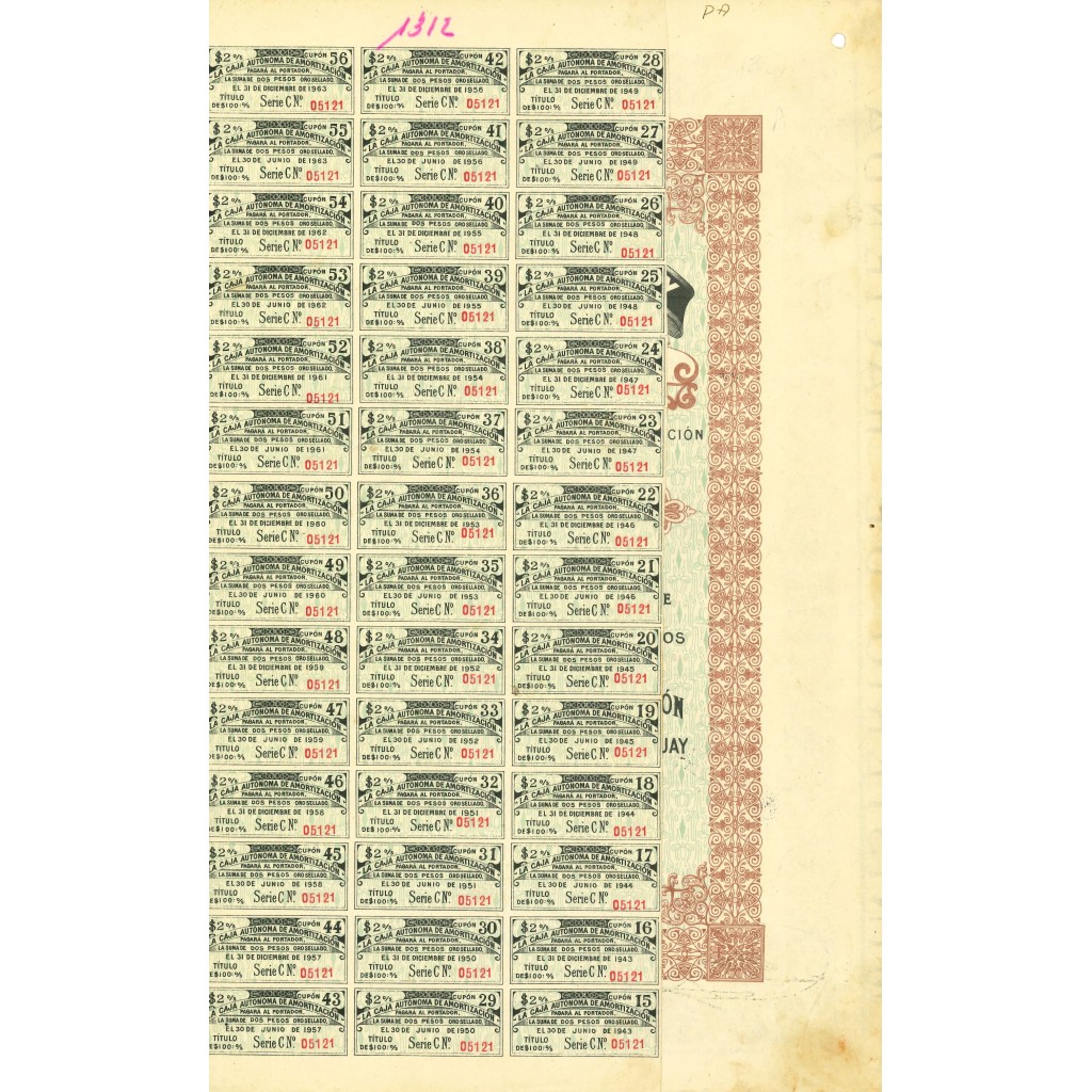 1940 - MINISTERIO DE HACIENDA $100 4%