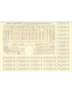 1920 - CREDIT NACIONAL EMPRUNT - OBLIGATION DE 500 FRANCS 2