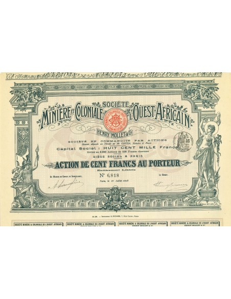 1908 - SOCIETE MINIERE ET COLONIALE DE L'OUEST-AFRICAIN